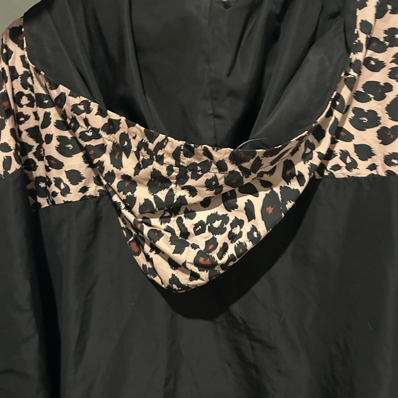 Main Strip Leopard Print and Black Bomber Jacket - Picture 2 of 4